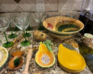 Lots of tableware for entertaining