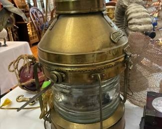 Antique Anchor brand nautical lantern
