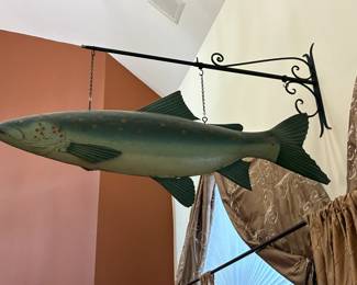 Decorative hanging fish sign