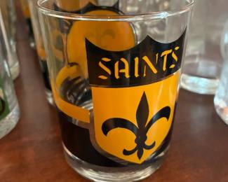 New Orleans Saints glasses