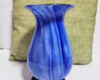 BLOWN GLASS SIGNED VASE