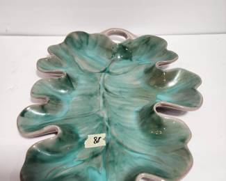STUDIO POTTERY LEAF PLATTER