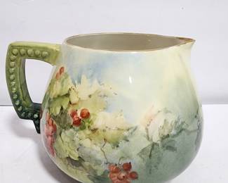 HAND PAINTED ANTIQUE PITCHER