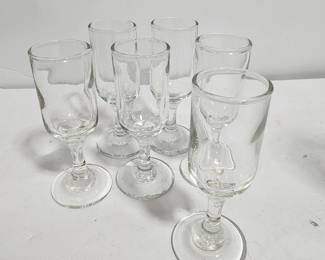 6 CORDIAL GLASSES
