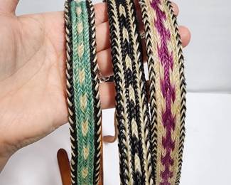 3 HAND BRAIDED BELTS