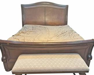 Solid Wood King Size Sleigh Bed