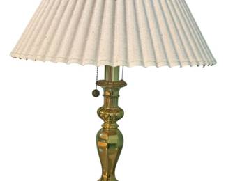 Brass Base Hollywood Regency Table Lamp