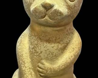 Vintage Brass Teddy Bear Coin Bank