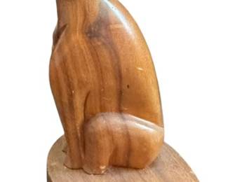 MCM Handcarved Cat Figurine