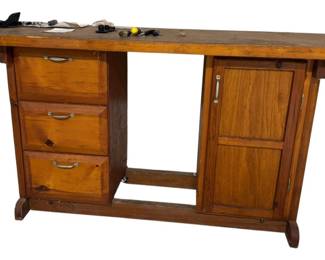 Wooden Garage Workbench with Drawers