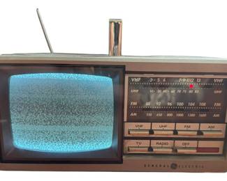 GE Portable TV AMFM Radio