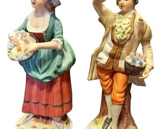 Porcelain Courting Pair Victorian Figurines