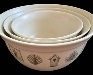 3 Pfaltzgraff Naturewood Mixing Bowls
