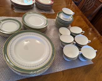 *	#21	49 Pieces "Regency" Royal Worcester China made in England - Green	 $100.00 				