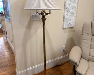 	#31	Brass Floor Lamp 60"H	 $60.00 				