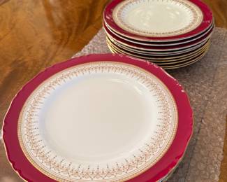 *	#22	16 Pieces "Regency" Royal Worcester China made in England - Red	 $50.00 				