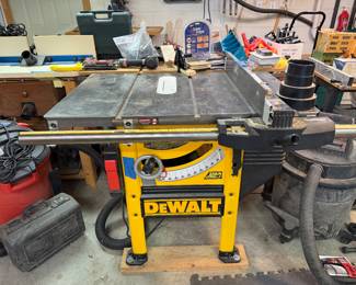 *	#109	Dewalt 10" DW746 with Shop Vac	 $250.00 				
