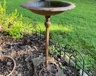 	#3	Metal Bird Bath 26"H	 $25.00 				