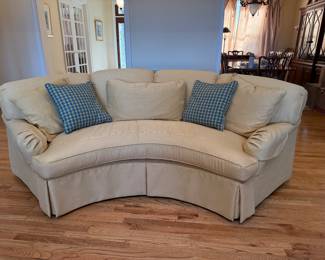 	#23	Lexington Curved Butter Yellow Sofa 100"L	 $350.00 				