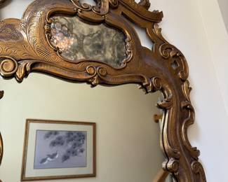 	#75	Ornate Gold Mirror 51x33	 $125.00 				