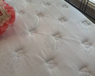 *	#92	Queen Gray Iron bed with Clean Sealy Posturepedic Mattress and Box Spring	 $150.00 				