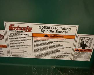 *	#113	Grizzly G0538 Oscalating Spindle Sander 	 $150.00 				