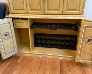 	#26	Yellow Lighted Cabint with Wine Storage Below 51x16x74	 $175.00 				