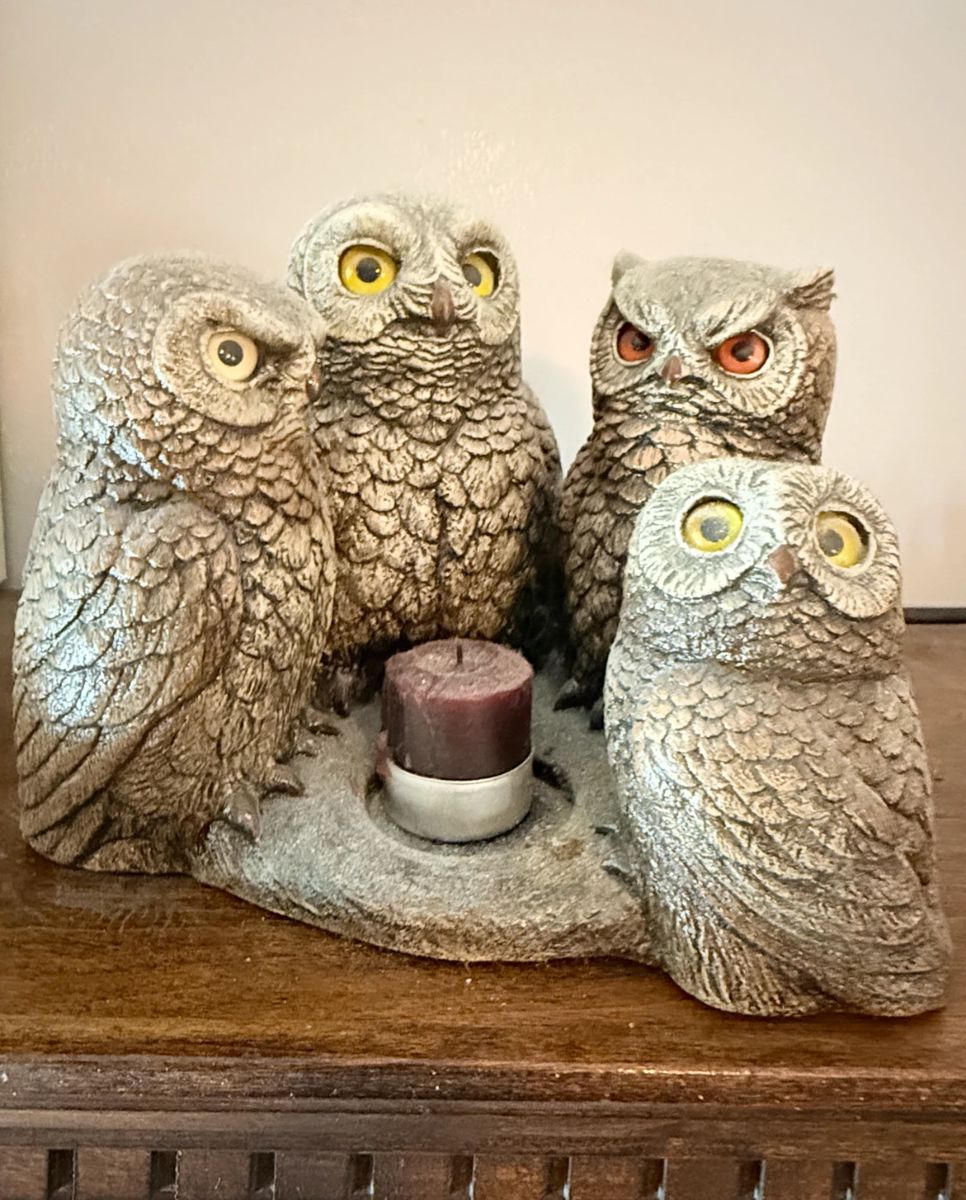 Parliament of Owls Candlelamp by Windstone Editions