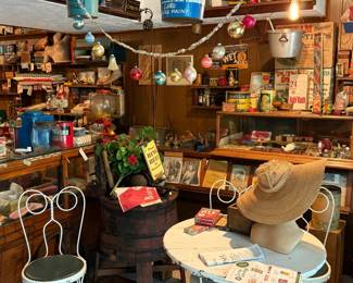 Antique and Vintage Collection featuring hundreds of original packaging, advertising and ephemera and store display cases