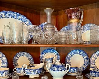 England Malvern Semi-Porcelain  and Glassware 