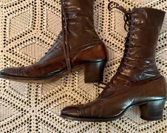 Antique Leather Lace Up Boots