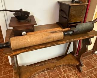 Rolling Pins, Grinders, Brooms, Metal Scoop