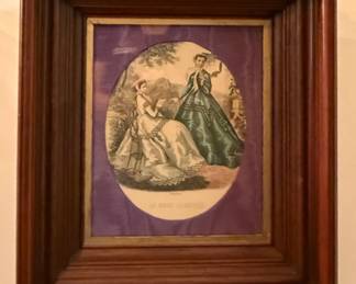 Matted and Framed Print - La Mode Illustrée