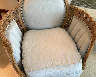 Antique Armchair with Carved Wood