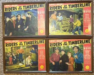 Framed "Riders of the Timberline" Lobby Cards