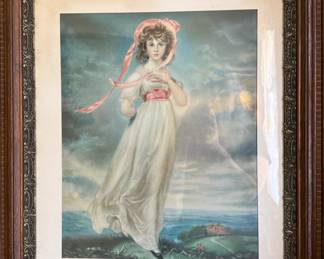 Matted and Framed Print - Sarah Goodin Barrett Moulton: Pinkie - Sir Thomas Lawrence 