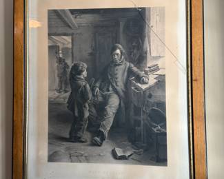 Framed Art - Both Puzzled - Engraved by W. H. Simmons