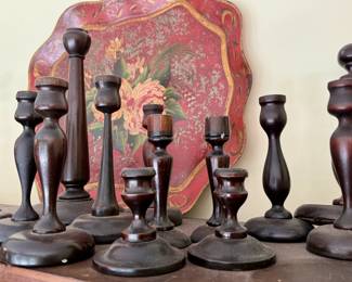 Wooden Candlestick Holders
