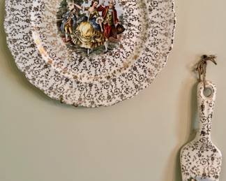 Decorative Cake Plate and Matching Server - Liberty China 