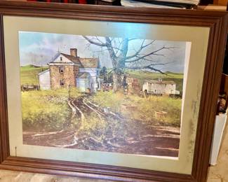 Matted and Framed Print - Spring Rains - Frank M. Hamilton 