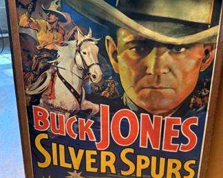 Framed "Silver Spurs" Movie Poster