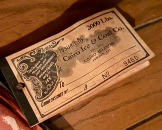 Antique and Vintage Collection - Cairo Ice & Coal Co. Coupon Book