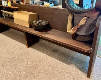 Antique Wood Pew Bench
