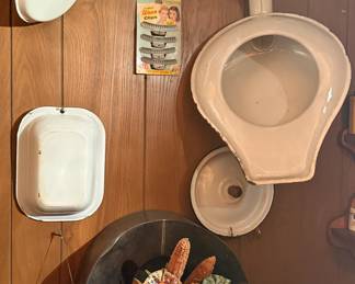 Enamel Bedpan, Urinal, Curling Kit, Wave Clips