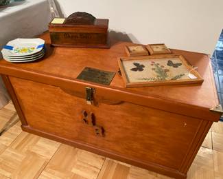 A leutinate admiral sailor trunk. He was in wwII, he made this during his retirement