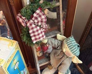 vintage "north pole" tin Litho Toy Box