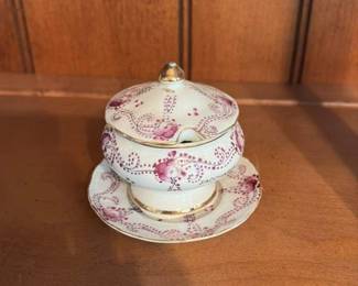 Antique Porcelain Lidded Sugar Bowl