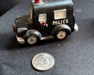 Vintage Police Car Figurine