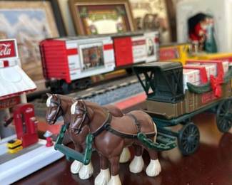 Coca-Cola Horse-Drawn Wagon with Bottles
