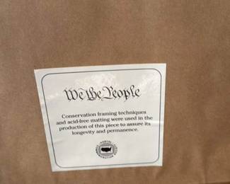 We the People Eagle and Flag Framed Art